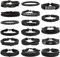 Milacolato Lederarmband Armbänder Set 17 Teiliges Armband für Männer Herren Gewebte Geflochtenes Lederarmband für Männer und Frauen Punk Herrenschmuck Schwarz Accessoires