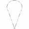 Leonardo Jewels Osira Clip&Mix Damen Halskette aus Edelstahl und schwarzen Glasperlen mit Ring für Charms Anhänger, Länge 70 cm, Schmuck Geschenk 023294