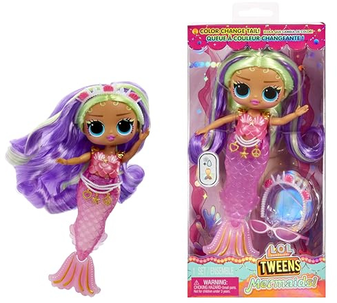 L.O.L. Surprise! Tweens - Mermaid Cleo Cove - Modepuppe mit Farbwechselndem Schwanz, Beweglicher Flosse und Schönen Accessoires - Spielzeug für Kinder und Sammler ab 4 Jahren