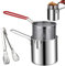 Pentolino Friggitrice Con Cestello, Mini Pentola Per Friggere In Acciaio Inox, Pentola Per Friggera Con Cestello E Pinza, Padella Friggitrica Con Cestelli, Pentole Per Friggeres Per Patatine Fritte