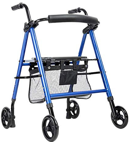 CAFIEDR Rollator Walker, Gehwagen für Senioren, Mobilitätshilfen mit Sitz, Leicht zusammenklappbar, Multifunktions-Gehwagen mit Vier Rädern, Gehhilfe