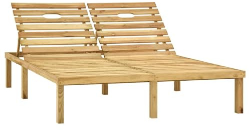 ShGaxin Tumbona Doble de Madera de Pino impregnada Verde, Tumbonas Jardin Exterior, Tumbona Piscina, Sun Lounger, Tumbonas De Jardin, Cama Jardin Exterior, Tumbona De Playa 315398
