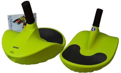 2 x Alpengaudi Zipfelbob Rodel Bob Schlitten mit Handgriff bis 100 kg (2 STK grün)