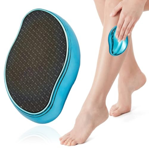 Lima per Piedi di Vetro, Togli Calli Piedi Della Pelle Dura e Callosa 2 in 1,Raspa Piedi Professionale in Vetro Nano Togli Calli Piedi,Rimuove Cura dei Piedi Exclusive,Blu