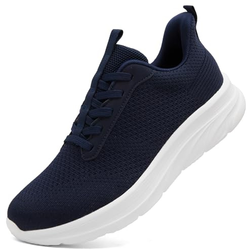 DimaiGlobal Sneakers Uomo Scarpe da Ginnastica Scarpe Running Corsa Camminata Tennis Fitness Sportive Palestra Leggeri e Traspiranti Casual Slip-On 44EU Blu