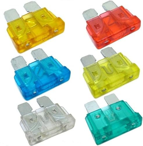 56tiankoou 30 Stück Standard Kfz Sicherungen im Sortiment, 5A 10A 15A 20A 25A 30A, Flachsicherungen, Autosicherungen