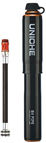 UNICHE Tech BV Mini Bike Pump - 110 PSI Small Bike Pump Fits Presta & Schrader Valve, Portable Frame Bicycle Pump for MTB, Gravel Bike, Tubeless Tire Lover - Small-Black