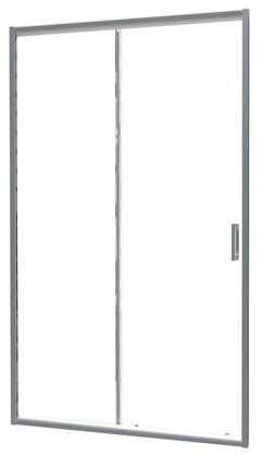 ONDÉE - Porte de douche NAPA - Façade de douche à portes coulissantes. 140x195cm - Installation réversible - Traitement anticalcaire- Profilé chromé (-25/+5mm) - Verre trempé 6mm