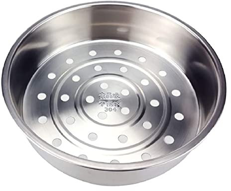 Edelstahl Dampfgarer Einsatz Für Topf, Gemüsedämpfer Einsatz Dampf Tablett Platte, Runde Verdickung Vertiefung Reiskocher Dampfkorb Gemüse- Und Obstablaufkorb Für Verschiedene Größen Topf (20cm)