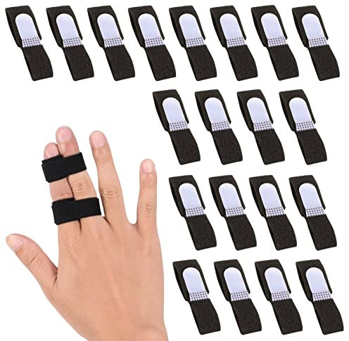 Smilcloud 20 Stück Trigger Finger Schiene Finger Klammer Schiene Fingerbandage für Kleiner Finger, mittelfinger, ringfinger, Verstellbare Fingerschutz