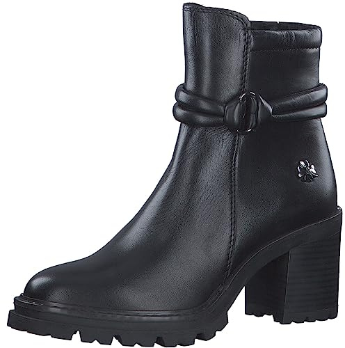 MARCO TOZZI by Guido Maria Kretschmer Stivaletti Donna con Tacco in Pelle Tacco a Blocco, Nero (Black), 37 EU