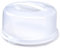 ANGIX 30cm Plastic Cake Carrier Box with Lockable Lid & Carry Handle, Cake Storage Container for Cakes, Pies & Pastries, Transparent Cake boxes for Transporting, Storing & Displaying Cakes (Round)