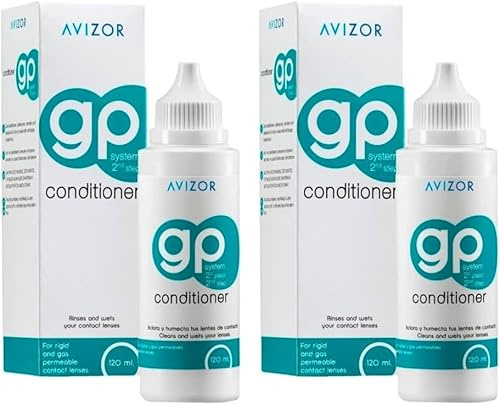 Avizor Gp Conditioner Confezione da 2x120 ml - Soluzione per Lenti a Contatto Rigide e Permeabili ai Gas - Schiarisce e Idrata - Pulizia Profonda e Comfort Quotidiano