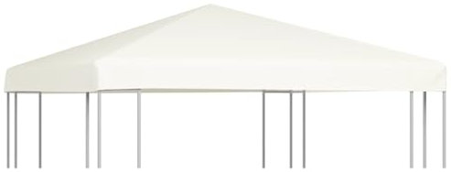 Xichuzi Pavillondach, Pavillon-Dachplane, Dach Für Pavillon, Pavillon-Ersatzdach, 310 g/m² 3x3 m Cremeweiß