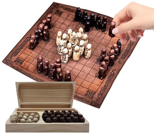 Juego de Vikingo - Juego de Guerra de asimétrico - Juego de Mesa, Juegos de Estrategia de Vikingo asimétrico, Regalos de para Fiestas, Juegos de Viaje