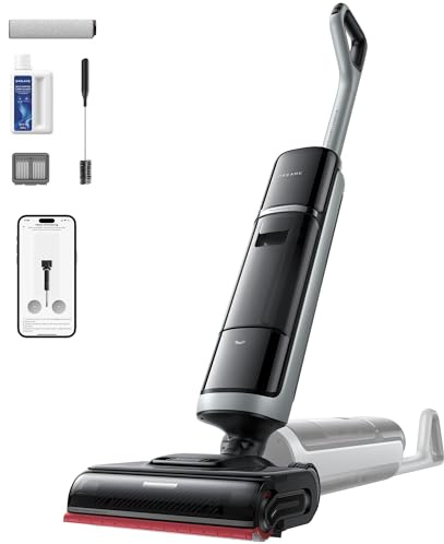 DREAME H15 Pro Heat Wet Dry Vacuum Cleaner, 185°F Hot Water Floor Cleaning, Cordless Vacuum Mop with GapFree AI Robotic Arm, 22KPa Suction, 0 Hair Tangle, 212°F Self-Clean, 194°F Hot Air Drying
