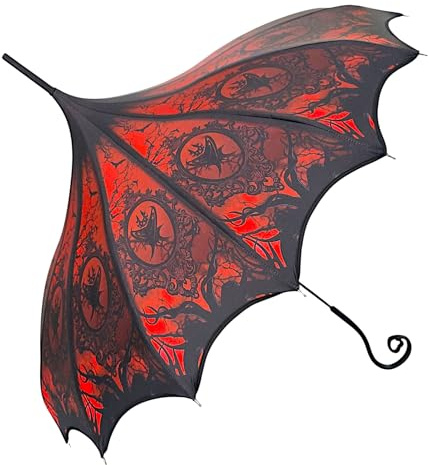 Gothic Rebel Red Ritual Heart of Darkness Pagoda Umbrella – Artisan Vampire Design