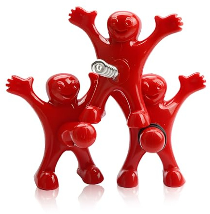 Hopzab 3PCS Bottle Opener Set with Wine Stoppers – Funny Happy Man Beer & Wine Corkscrew Openers,Novelty Bar Gifts for Men,Husband,Father,Home,Pub,Party Use