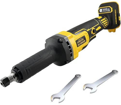 Cordless Die Grinder Compatible with Dewalt 20V MAX Battery,1/4 Precision Chuck Die Grinder with 25000RPM Brushless Motor for Grinding Polishing Metal Wood Rust Removal Deburring (No Battery)