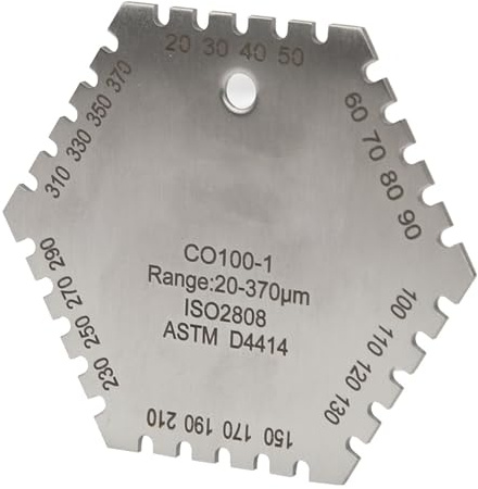 Marhynchus Medición del Espesor de la Tarjeta de Película Húmeda de 20-370 um, Mediante un Diseño Compacto y Fácil de Usar, Ideal para Aplicaciones de Pintura y Industria Química