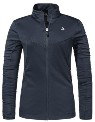 Schöffel Damen Fleece Jacket Svardalen L, schnell trocknende Fleecejacke mit Kragen, funktionales Outdoor Fleece, mit Reißverschluss-Taschen und elastischem Saum