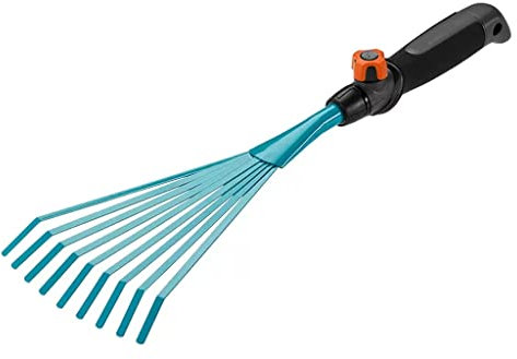 Rastrillos Mini Rastrillo Jardín, Rastrillo Cuchillas Ventilador Manual Acero, Rastrillo De Hierba Dientes Finos, Agarre Cómodo, Herramientas Hortícolas Profesionales