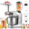 Huanyu 4-in-1 Robot da Cucina Multifunzione 7L Impastatrice Planetaria con Frullatore da 1,5 l, Tritacarne e Mini macinacaffè Planetaria Professionale (Argento)