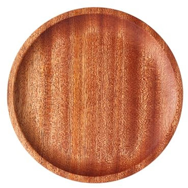 Fenteer Piatto Elegante per Servire tè E caffè in Legno Massello, 15 cm x 15 cm x 1.5 cm
