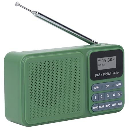 Radio Dab, Radio Dab à énergie Solaire Prend en Charge Dab, Dab+, Haut-Parleur Portable Radio Numérique avec Haut-Parleur Bluetooth, Batterie 1200 MAh