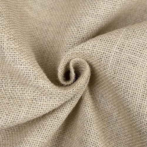 GIURI TESSUTI - Tessuto di Juta al Metro, Fibra 100% Naturale a Trama Grezza - Ideale per rivestire e decorare (Pale, 140cm x 1mt)