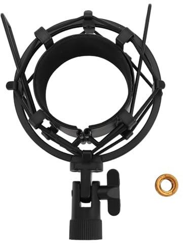Mtlavishness 65mm Microphone Shock Mount Mic Clip Holder Anti Vibration for 55‑65mm Diameter Studio Mic