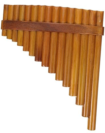 HANABASS Bamboo Trample Flute Tube Tune Pan Flute Portable Educational Musical Instrument for School Practice Handcrafted