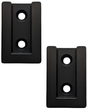 Gedotec Supporti per tubi dell'armadio, colore nero opaco, 2 pezzi, per armadi rettangolari, adatti per asta appendiabiti Gedotec EDGE | cuscinetto laterale per aste quadrate con sezione trasversale