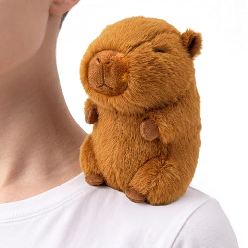 Juvanovo Capybara Spalla Peluche, Capybara Magnetico Spalla Appeso, Pupazzo Capibara, Giocattoli Peluche Capibara, Simulazione Animale Peluche, Regalo per Fan