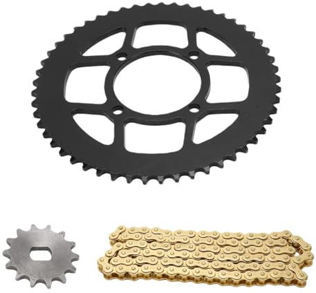 Yctze Juego de Piñones de Cadena 420 Kit de Piñones 420 Kit de Cadena 420 96L Piñón Trasero Delantero 14T 53T con Ajuste Universal para ATV Quad Bike Go Kart Dirt Bike Motocicleta