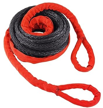 Cuerda para cabrestante, Cuerda de remolque, Uhmwpe Cuerda de remolque 12 mm x 9 m-26400 lbs for 4x4 Atv Utv Suv Emergencia de servicio pesado todoterreno
