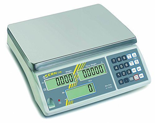 KERN CXB 6K0.5 Zaehlwaage Waegebereich (max.) 6kg Ablesbarkeit 0.5g netzbetrieben, akkubetrieben Silber