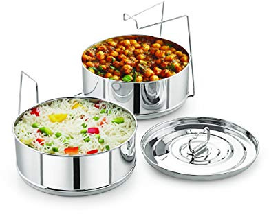 Stackable Stainless Steel Insert Pans - Inserts for Instant Pot - Pan for Instapot - Accessories for Instant Pot- FITS 6 QT and Above - Single Size - Pressure Cooker Steamer Pan Accessories