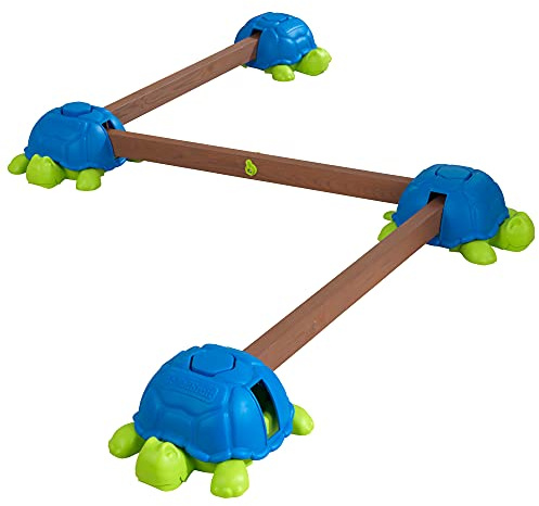 KidKraft Turtle Totter Trave Equilibrio in Legno, Pietre Miliari per Bambini a forma di tartarughe cigolanti, Giochi da Giardino in Legno, Parco Giochi Esterno, 20080
