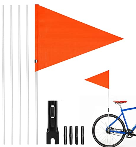 Fahrradflagge, Fahrradwimpel, Fahrrad-Sicherheitsflagge Mit 5 Stange, Verstellbare Fahrradfahne Wasserdicht Sicherheits Wimpel, Für Radzubehör Zur Fahrrad Fahne- 150cm