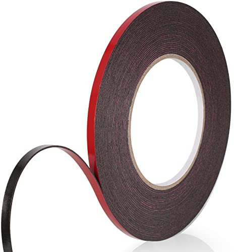 URAQT Cinta Adhesiva Doble Cara Extrafuerte, 5mm X 10M Cinta de Espuma Adhesiva, Alta Adherencia y Impermeable, Resistencia a Altas Temperaturas, para Automoción, Decoración Interior y Exterior