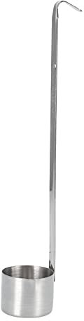 Cuillère à vin en acier inoxydable 304, louche à soupe à long manche avec louche, mesurable, ne coule pas facilement pour bec verseur de cuisine, sauce à vin, huile et vinaigre (125 ml)