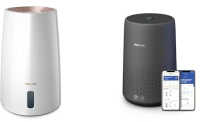 Philips Series 3000 Luftbefeuchter – für Räume bis 45 m² & Philips 800i Serie Kompakt-Luftreiniger