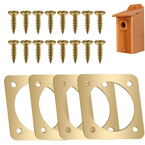 Chaies Bluebird House Lot de 4 protections en métal pour maison Bluebird House, protection contre les prédateurs de la maison d'oiseaux, grille de protection pour nichoir à oiseaux, grille de rechange