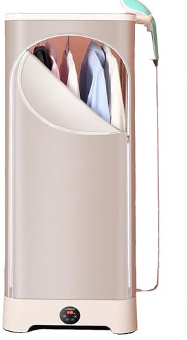 DHMYYXGS Asciuga Vestiti,Asciugatrice Pieghevole,Pressa a Vapore Macchina Stiro,Asciugatrice Portatile,Stiratrice Automatica,Completamente Automatico a 360° Elimina Rughe E Odori