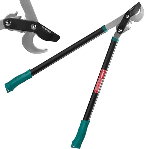HYCHIKA Coupe Branche Manuelle 74cm, ébrancheurs de Jardinage, Cisaille de Jardin Manuelle, Secateur Grand Manche, Diamètre de, Coupe Ø50 mm max., Coupe les Branches Sèches et Humides