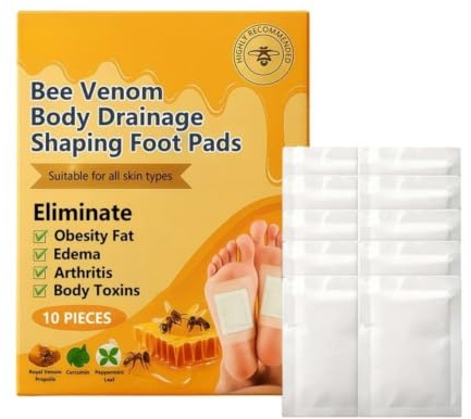 Parches de desintoxicación para los pies - 10 parches por paquete. Limpian profundamente gracias a ingredientes naturales, promueven la circulación sanguínea, mejoran el sueño, alivian el estrés