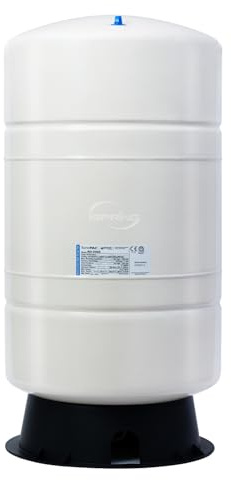 iSpring T20M 20 Gallon Pre-Pressurized Tank for Reverse Osmosis (RO) Systems with 14 gallons of Water Storage Capacity, White