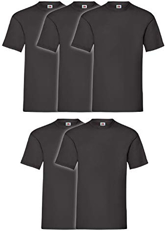 Fruit of the Loom Valueweight kortärmad T-shirt (5-pack) herr, 3XL