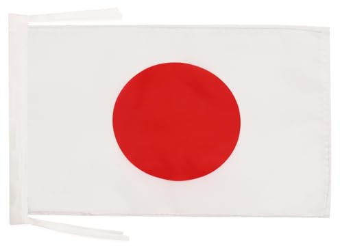 AZ FLAG - Drapeau Japon - 45x30 cm - Pavillon Japonais 100% Polyester Avec Deux Cordelettes - 20g